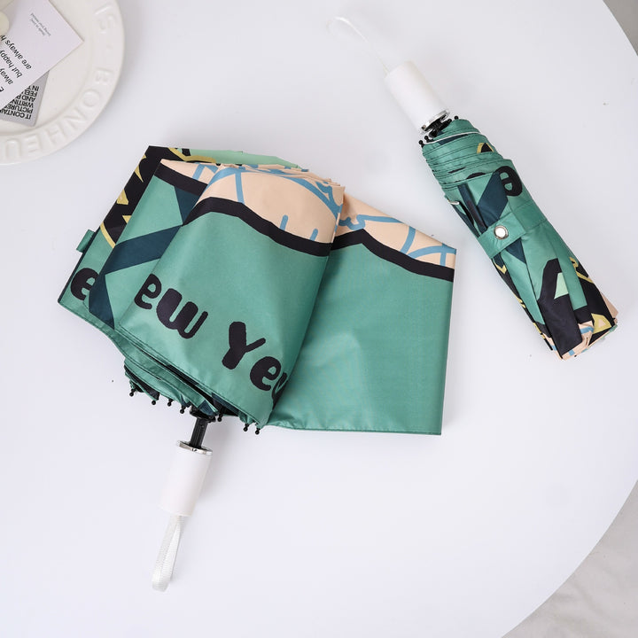 Ladies practical folding umbrella with innovative drip design Bowlift