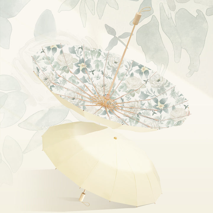 Women's Elegant Flower Umbrella Bowlift