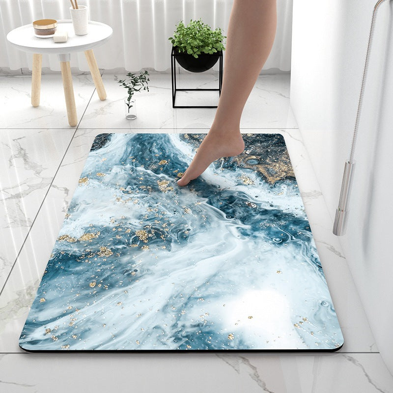 Soft Textured Abstract Bath Mat