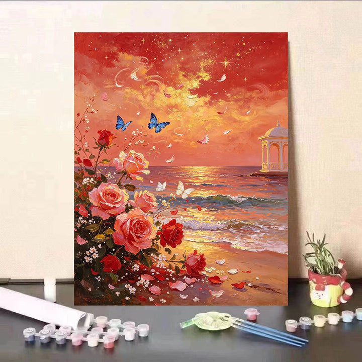 DIY Floral Landscape Paint by Numbers Kit Bowlift