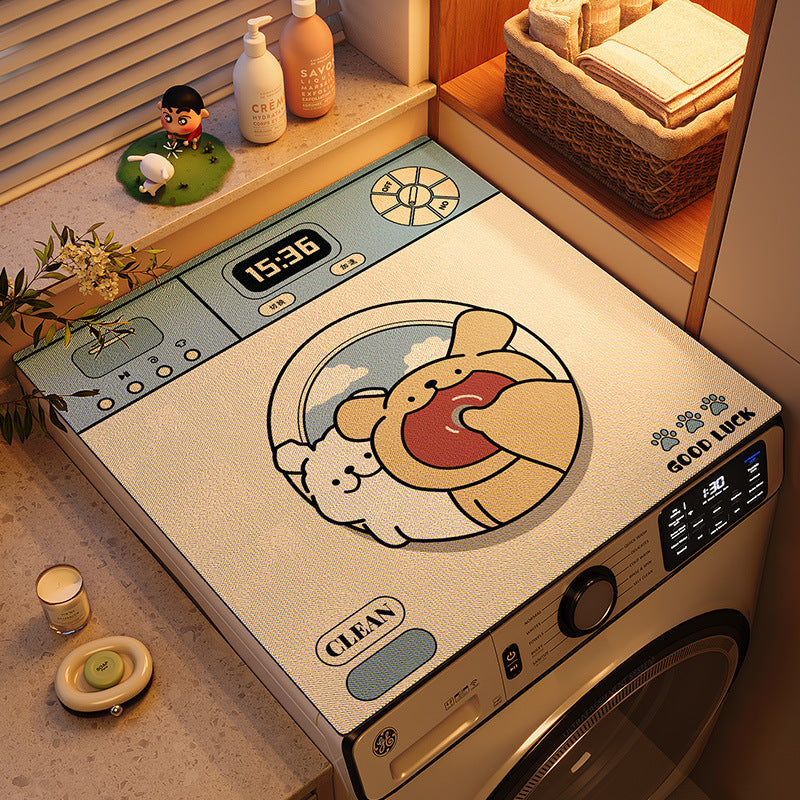 Fun Character-Themed Washing Machine Mat