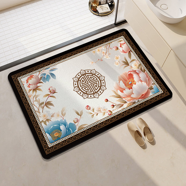 Geometric Patterned Memory Foam Bath Mat Bowlift