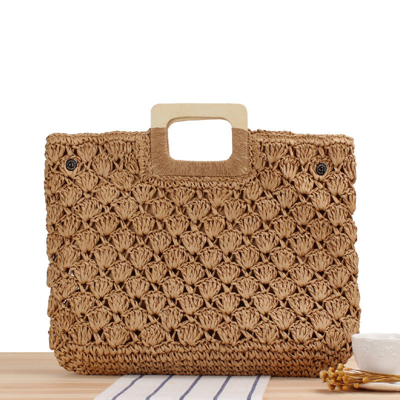 Handbag Made of High-Quality Woven Material Bowlift