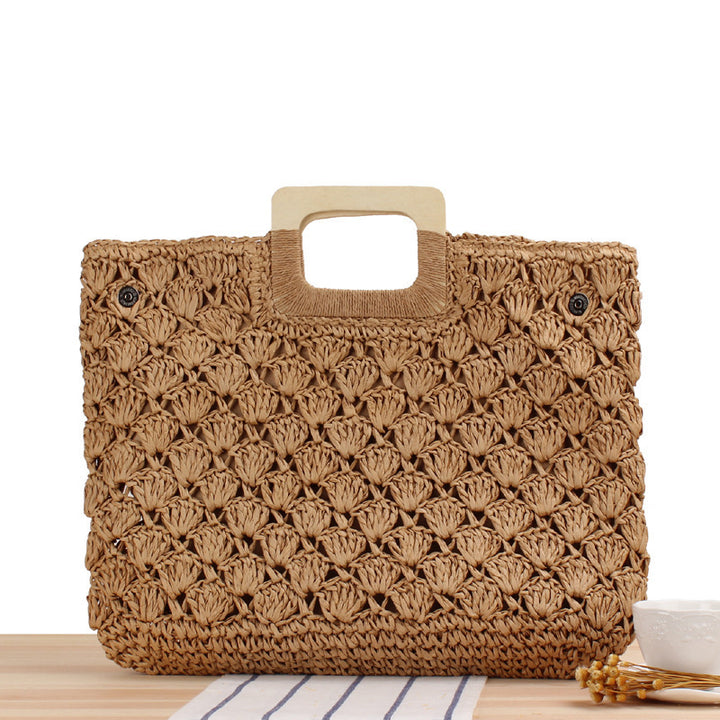 Handbag Made of High-Quality Woven Material Bowlift
