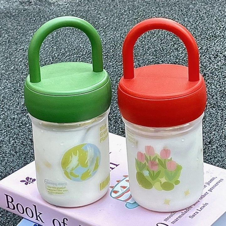 Ladies eco-friendly water bottle with practical carrying handle Bowlift