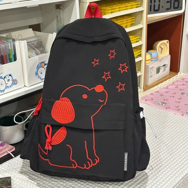 Playful Dog-Themed School Backpack