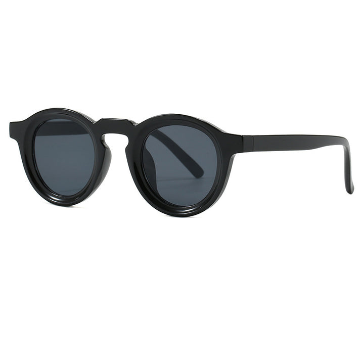 Women's fashionable round sunglasses with transparent frame and UV protection Bowlift