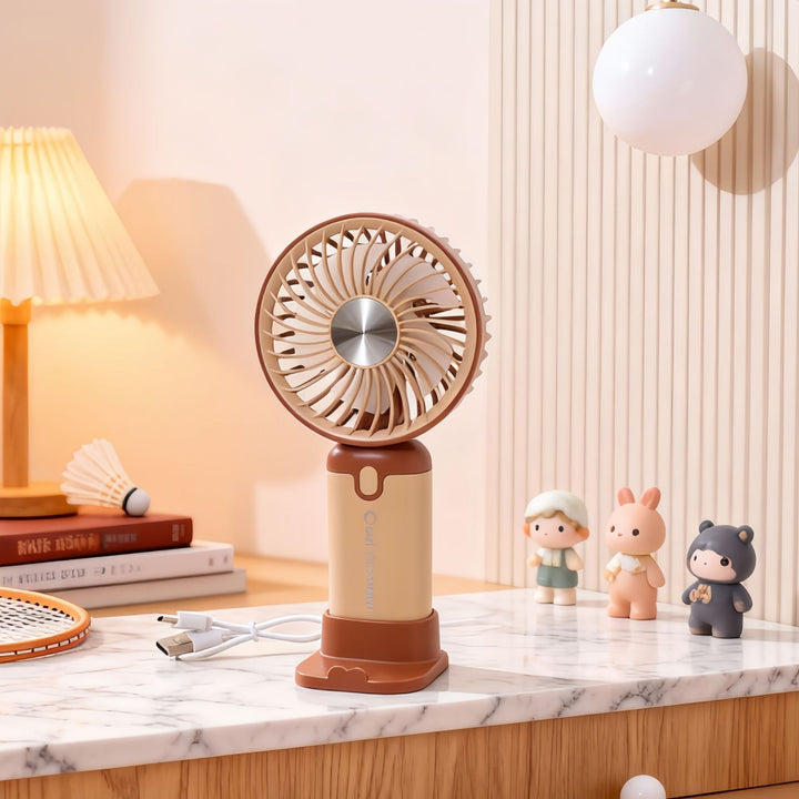 Women's portable fan with cordless function and ergonomic design Bowlift