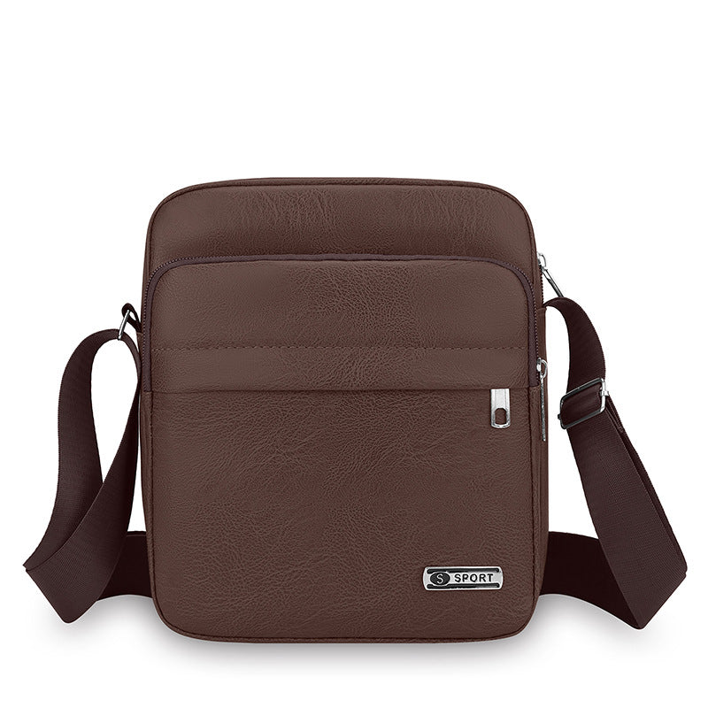 Multifunctional Casual Leather Messenger Bag Bowlift