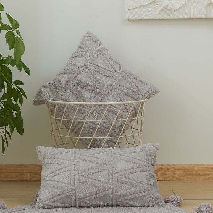 Textured Geometric Throw Pillow