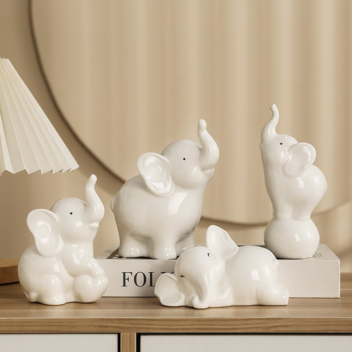 Playful and elegant elephant decorative figure Bowlift