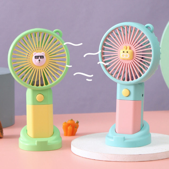 Unisex Portable Hand Fan with Cute Animal Design Bowlift