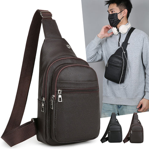 Premium Leather Sling Backpack Bowlift