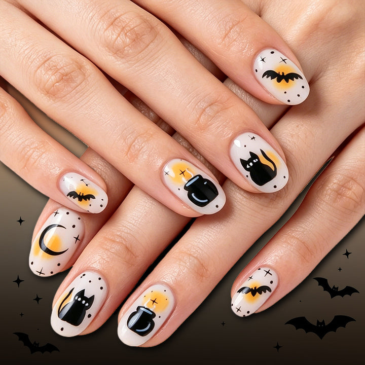 Halloween-Themed Nail Art Design Bowlift