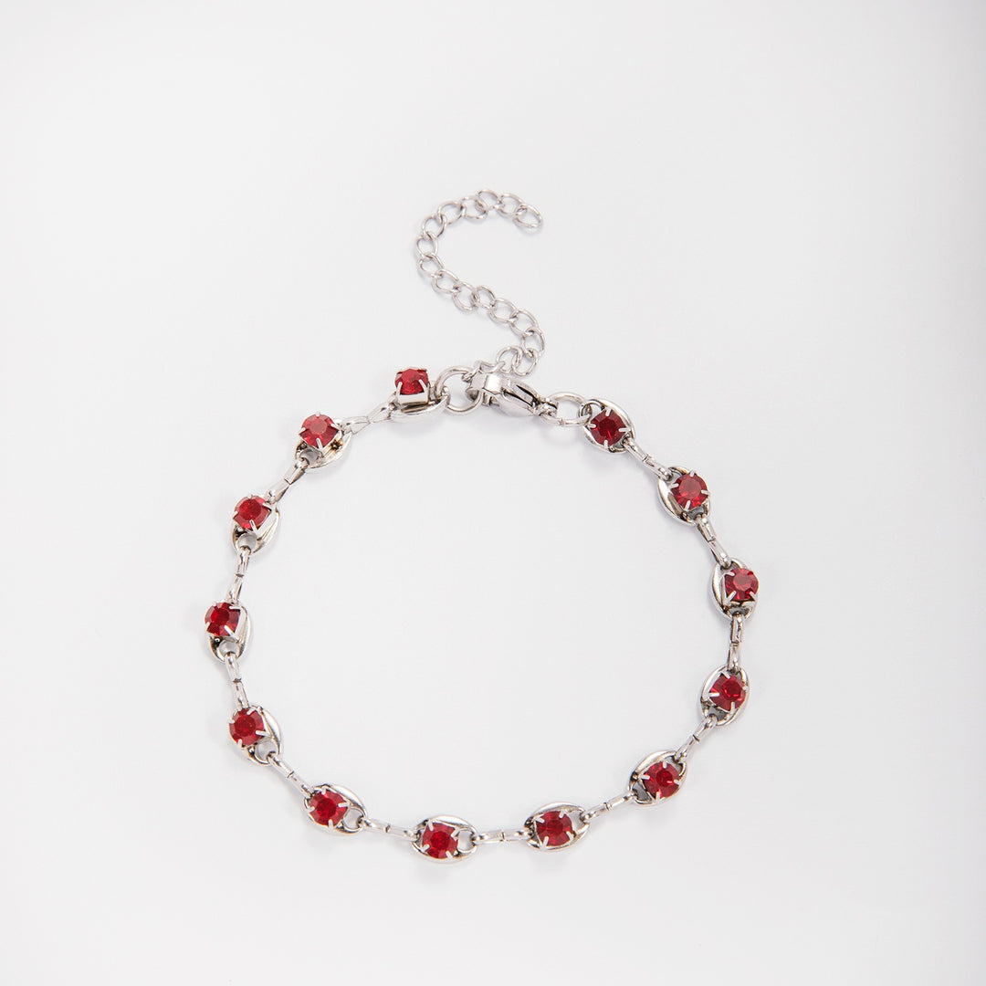Elegant Gemstone Accent Link Bracelet Bowlift