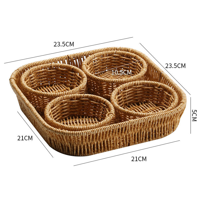 Decorative Rattan Serving Bowlift