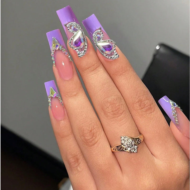 Acrylic nail set with luxurious 3D accents Bowlift