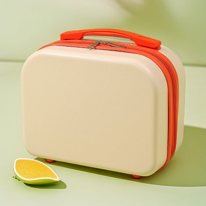 hard-shell travel vanity case with molded handle and double-zip closure Bowlift