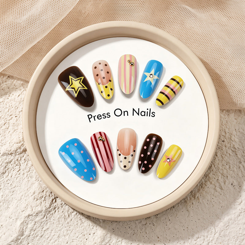 Creative Themed Press-On Nails Bowlift