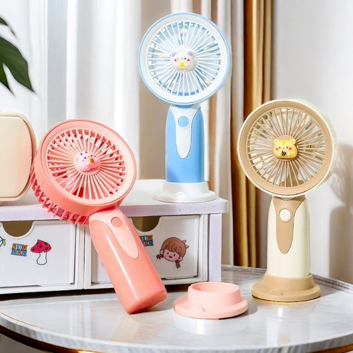 Women's Portable Handheld Fan with Animal Design Bowlift