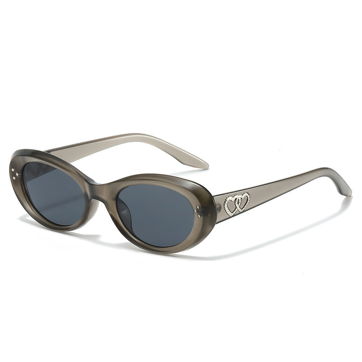 Fashionable Retro-Inspired Oval Sunglasses Bowlift