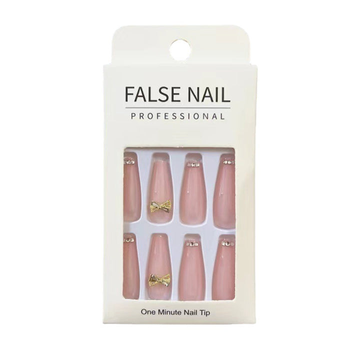 Artificial nails with elegant rhinestone embellishments Bowlift