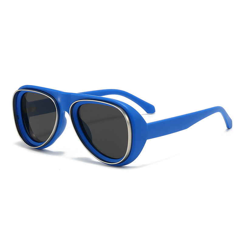 Women's fashionable retro sunglasses with wide frame Bowlift