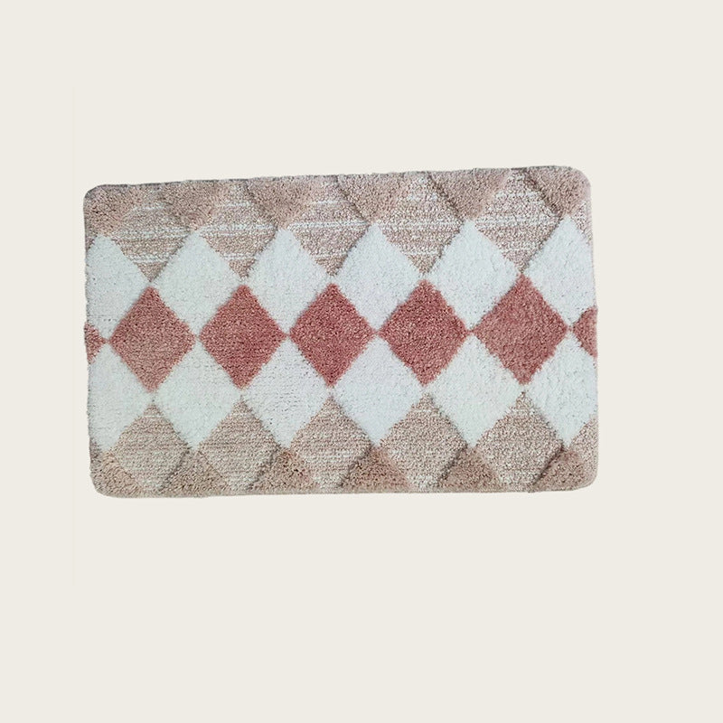 Cozy Diamond Pattern Bath Mat