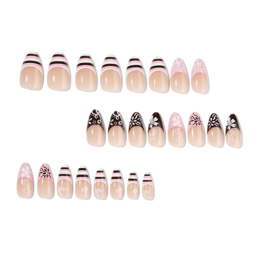 Artful stiletto nails with attractive patterns Bowlift