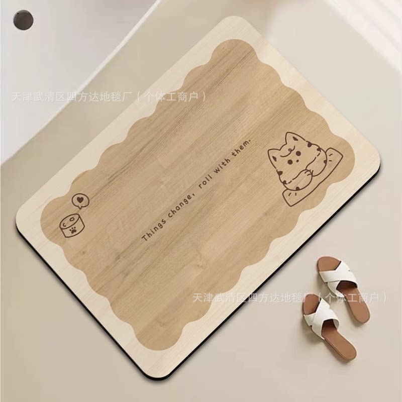 Cute Bunny-Themed Bath Mat