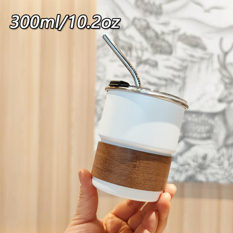 Ladies stylish stainless steel drinking cups with wood application Bowlift