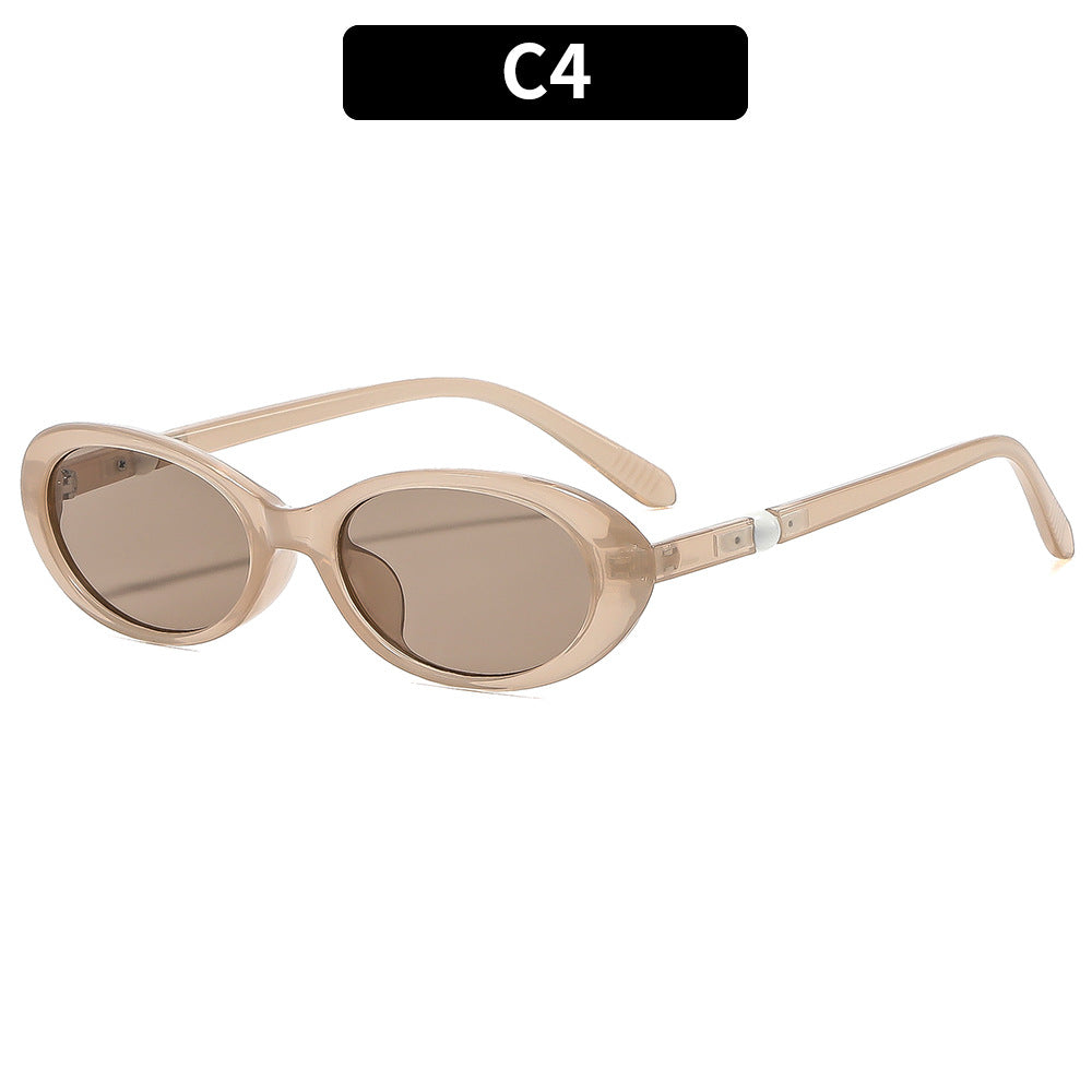 Sleek Minimalist Oval Sunglasses