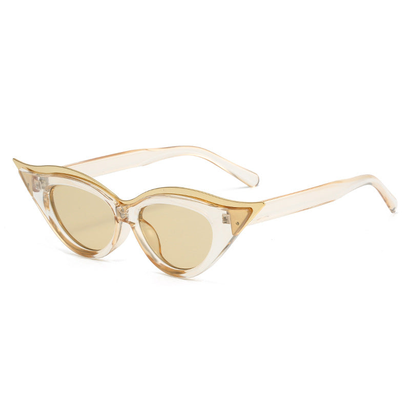 Women's Cat-Eye Sunglasses with Luxurious Metallic Accents Bowlift