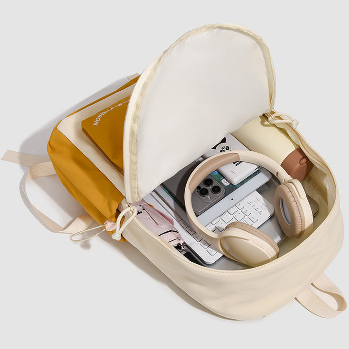 Fashionable backpack with practical outer pockets Bowlift