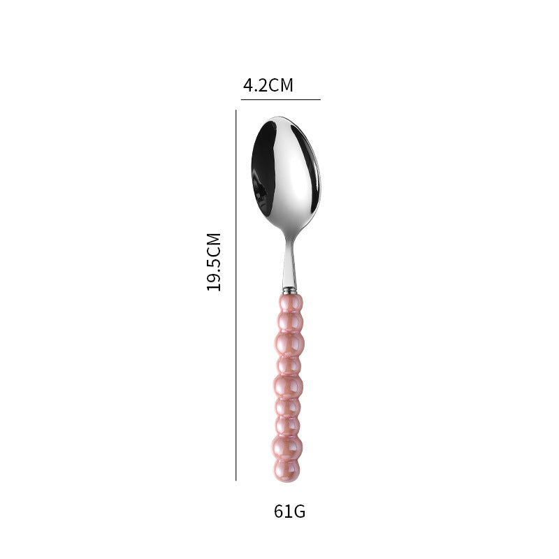 Elegant finger food fork with non-slip handle Bowlift