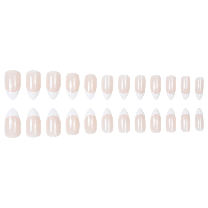 Elegant French Tip Stiletto Press-On Nails Bowlift 1789085334