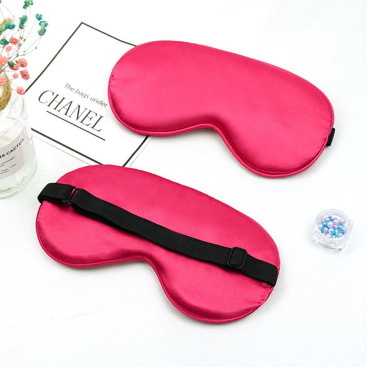 Unisex nan luxurious silk sleep mask with contoured eye cavity and adjustable elastic band Bowlift