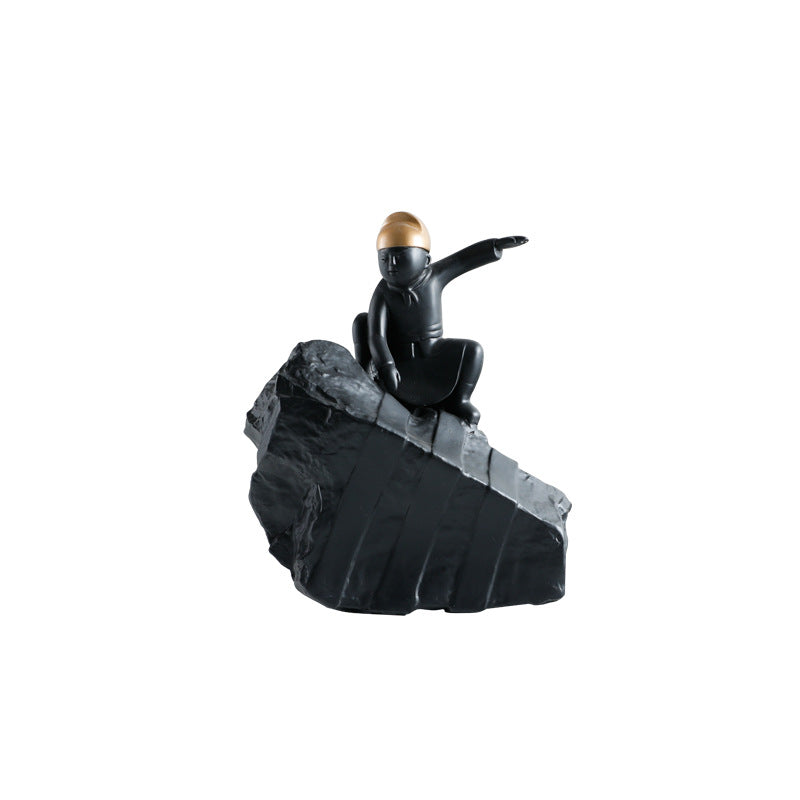 Decorative Black Stone Figurine
