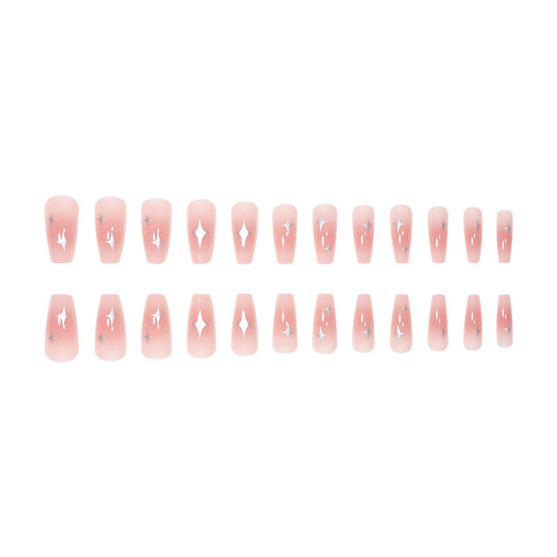 Long Starry Stiletto Press-On Nails Bowlift
