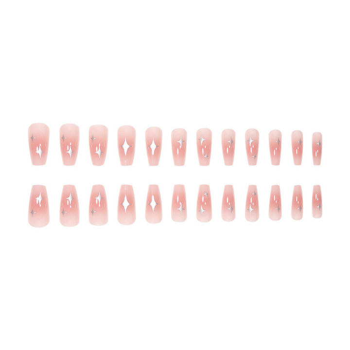 Long Starry Stiletto Press-On Nails Bowlift