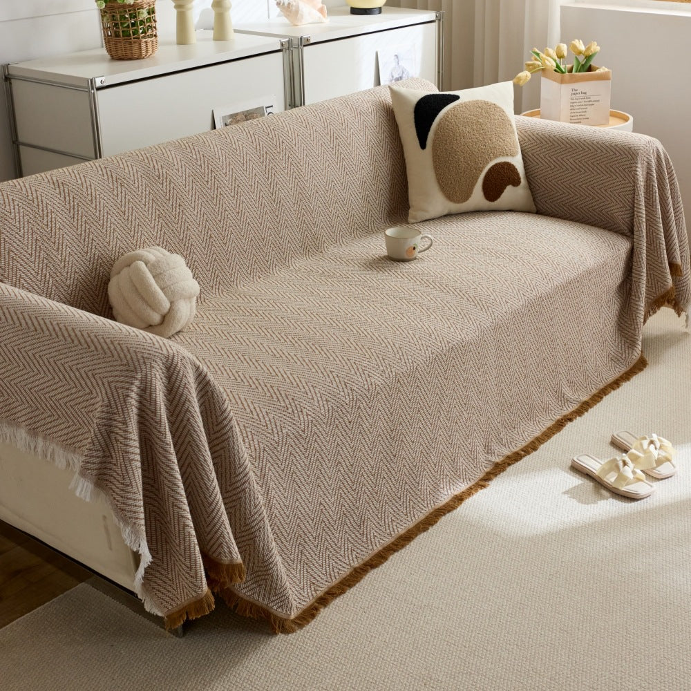 Stylish Herringbone Throw Blanket