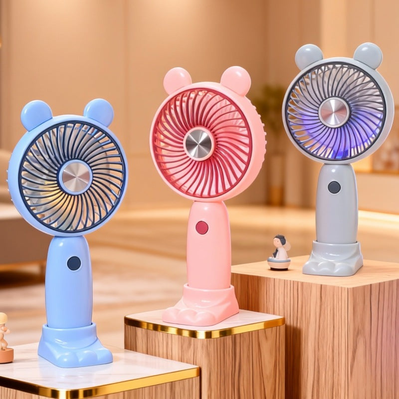 Women's portable hand fan with LED display Bowlift