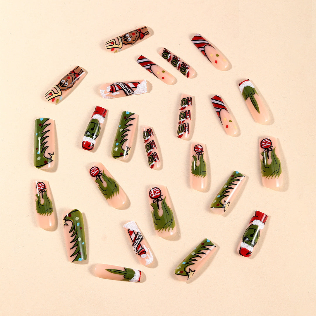Christmas-Themed 3D Nail Art Set Bowlift