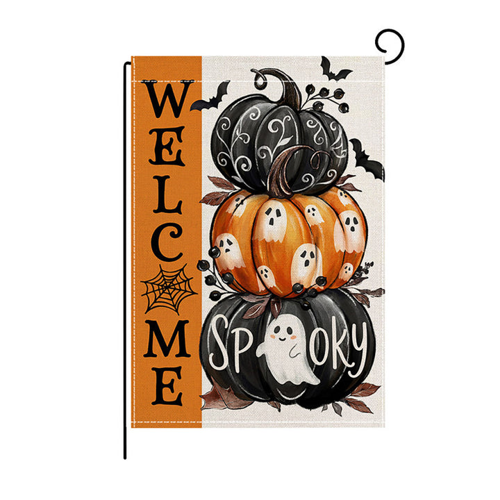 Halloween Welcome Decorative Garden Flag