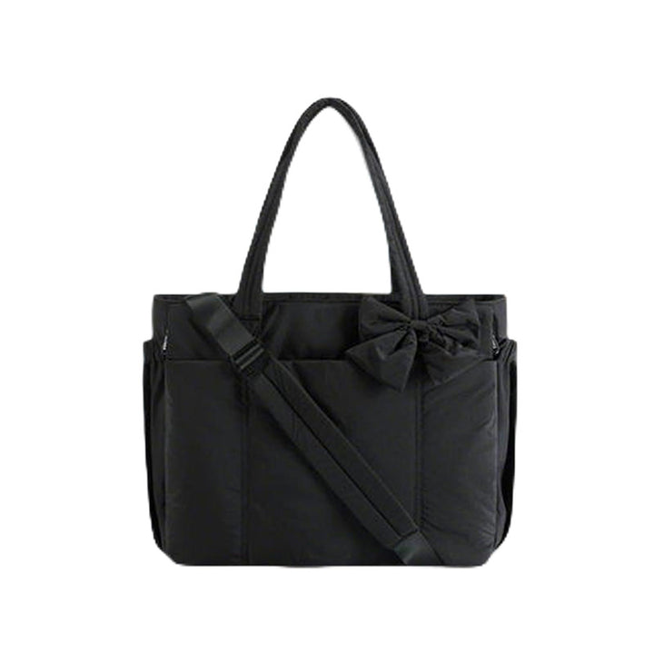 Multifunctional tote bag with detachable shoulder straps and decorative bow Bowlift