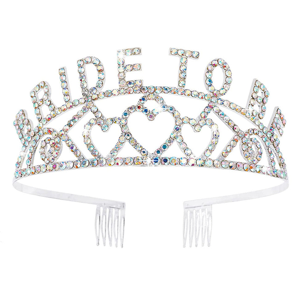Women's Glittering Tiara with Heart Motifs Bowlift