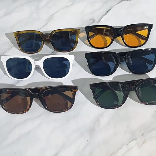 Women stylish sunglasses in modern, geometric design Bowlift