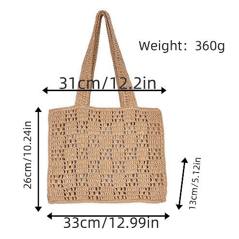 Braided Tote Bag Made of Natural Material Bowlift