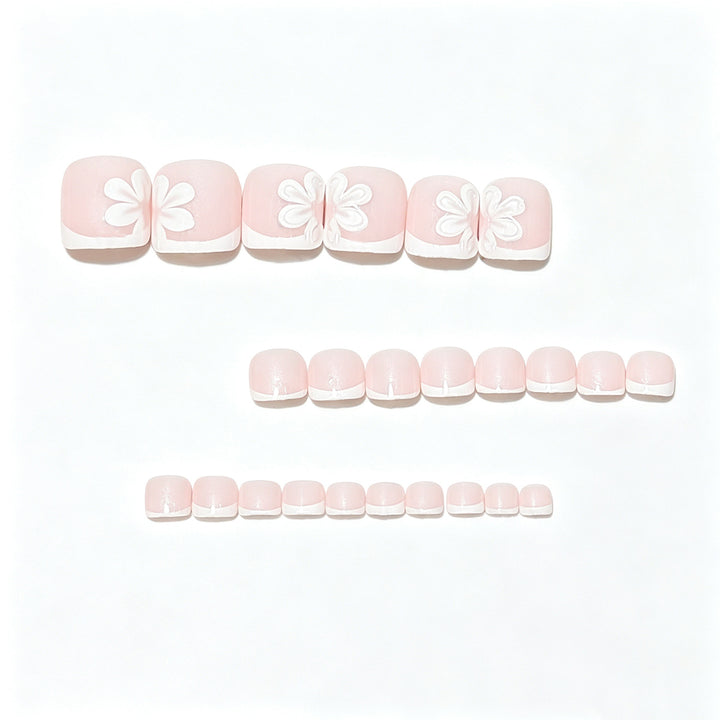 Elegant French Tip Pedicure Set Bowlift