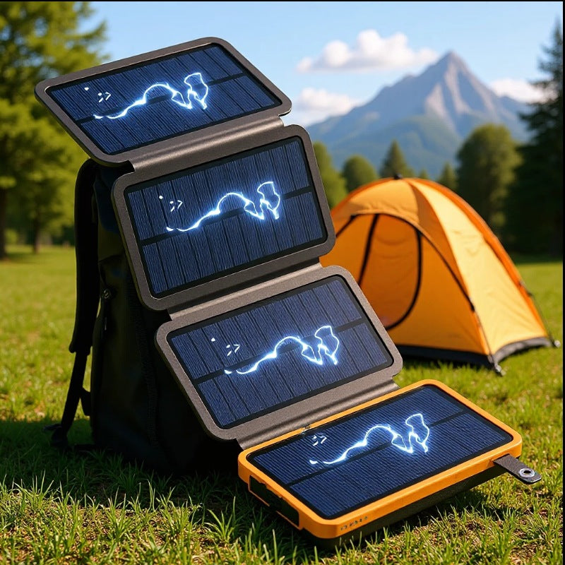 Solar Charger with Foldable Design by Bowlift
